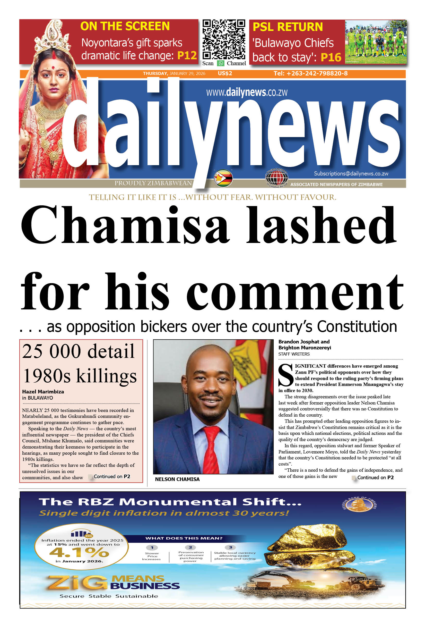 Thursday 29 January 2026